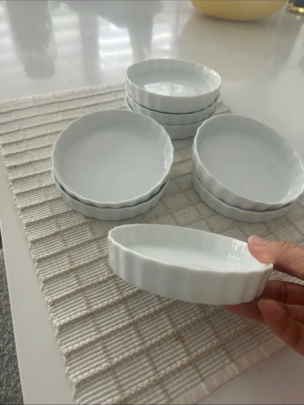 BIA Cordon Bleu White Porcelain Crème Brûlée Dishes - Set of 8